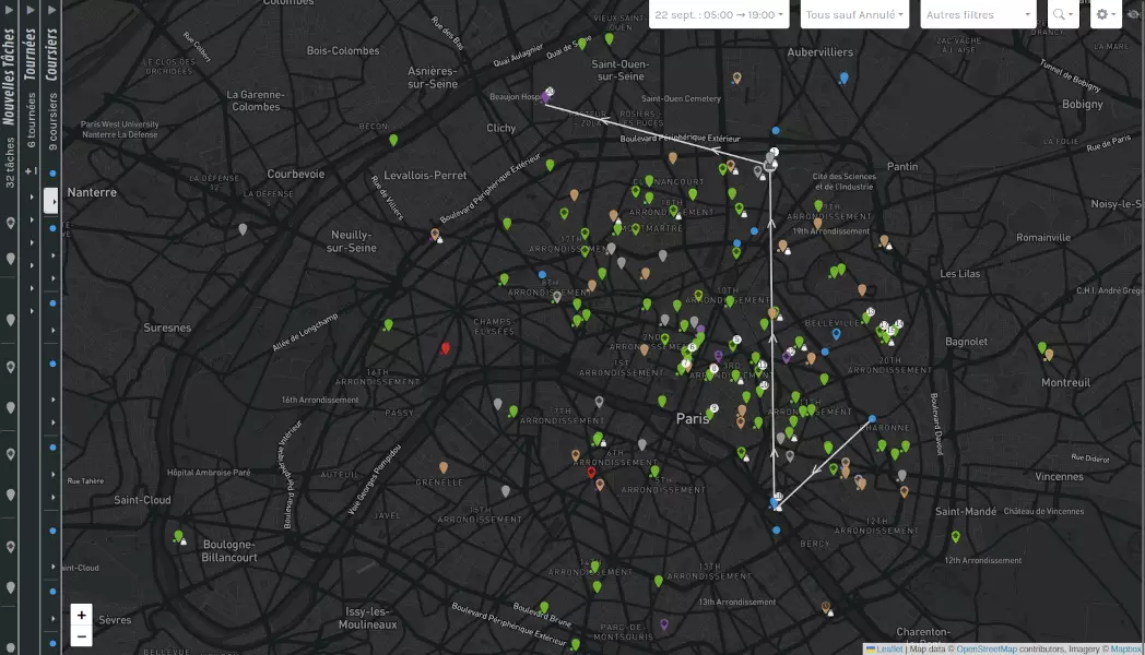 Track operations in real time