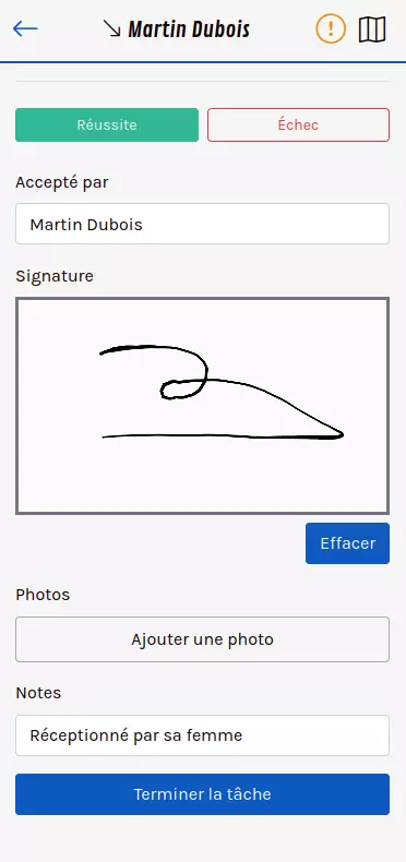 Récoltez vos preuves de livraison